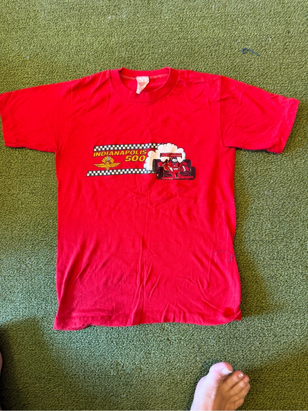 vintage 1980s Indianapolis 500 youth 14-16 racing t-shirt